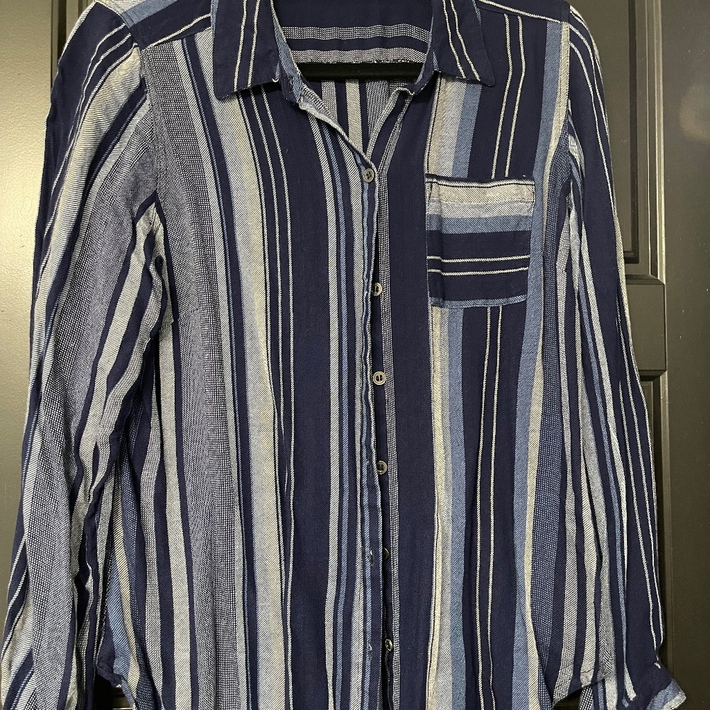 Long Sleeve Stripe Blouse